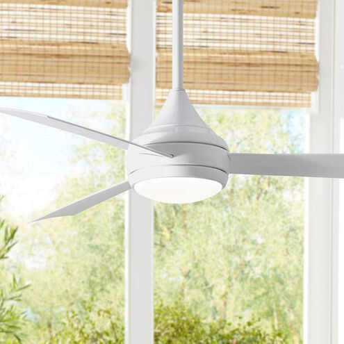 Atlas Donaire 52 inch Gloss White Outdoor Ceiling Fan, Coastal Wet Rated