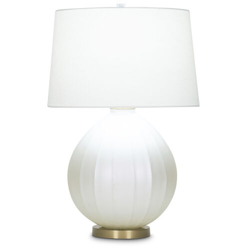 Shelley 26.25 inch 150.00 watt Pearlescent Cream Table Lamp Portable Light in White
