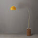 Tambo 92 inch 14 watt Weathered Brass and Dark Walnut Arc Floor Lamp Portable Light