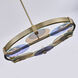 Optics 6 Light 36 inch Winter Brass Chandelier Ceiling Light