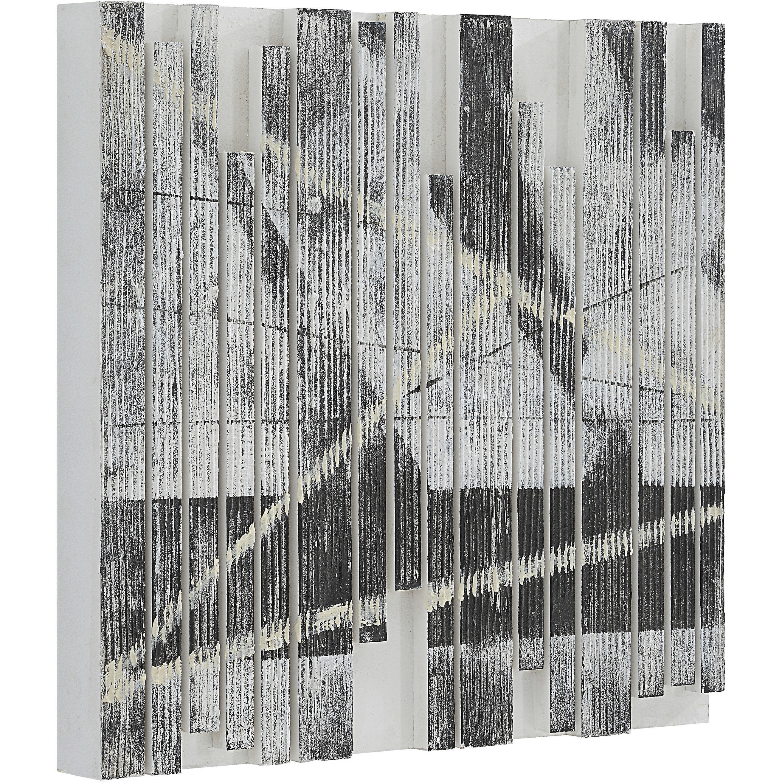 Lyon White and Blue and Black Wall Decor, Set of 3