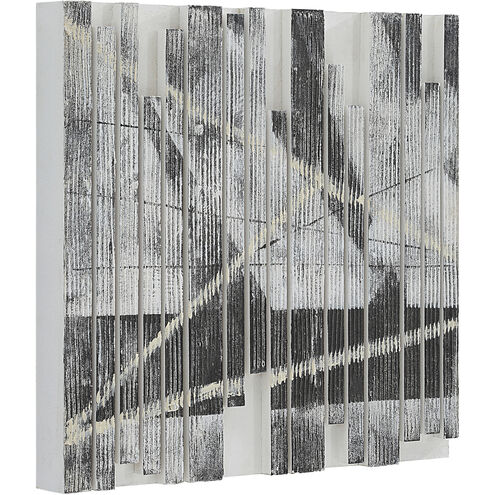 Lyon White and Blue and Black Wall Decor, Set of 3