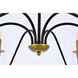 Rohan 6 Light 48 inch Brass and Black Chandelier Ceiling Light