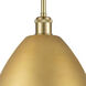 Ballston Dome 1 Light 12 inch Satin Gold Pendant Ceiling Light