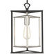 Monaca 1 Light 10 inch Charcoal with Satin Nickel Mini Pendant Ceiling Light