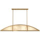 Legacy 4 Light 46 inch Warm Brass Linear Chandelier Ceiling Light