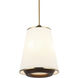 Desert Flyer 3 Light 16 inch Satin Brass with Medium Walnut Foyer Pendant Ceiling Light