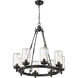 Tahoe 8 Light 29 inch Matte Black Outdoor Chandelier