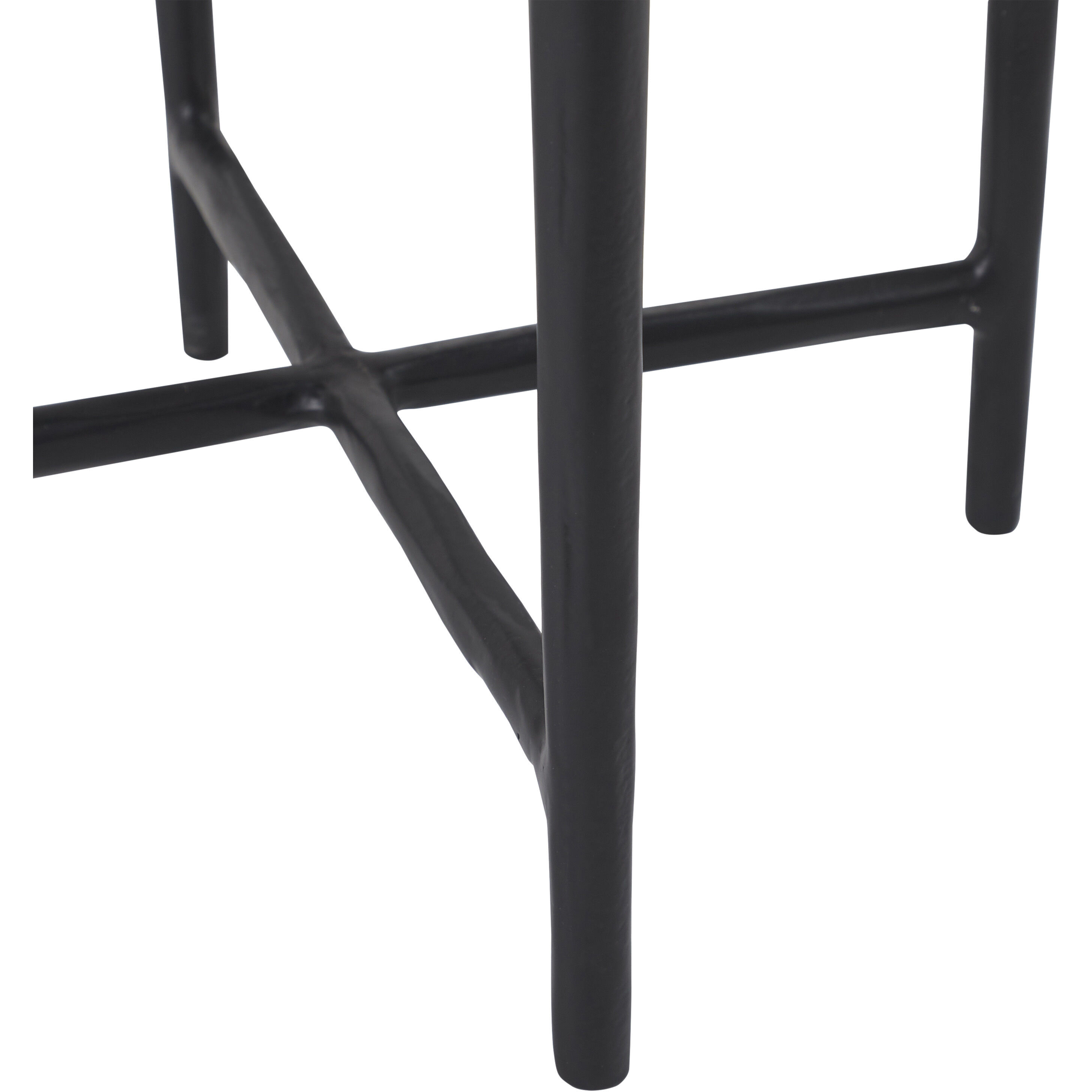 Veroia 19.68 X 14.96 inch Matte Black and White Side Table