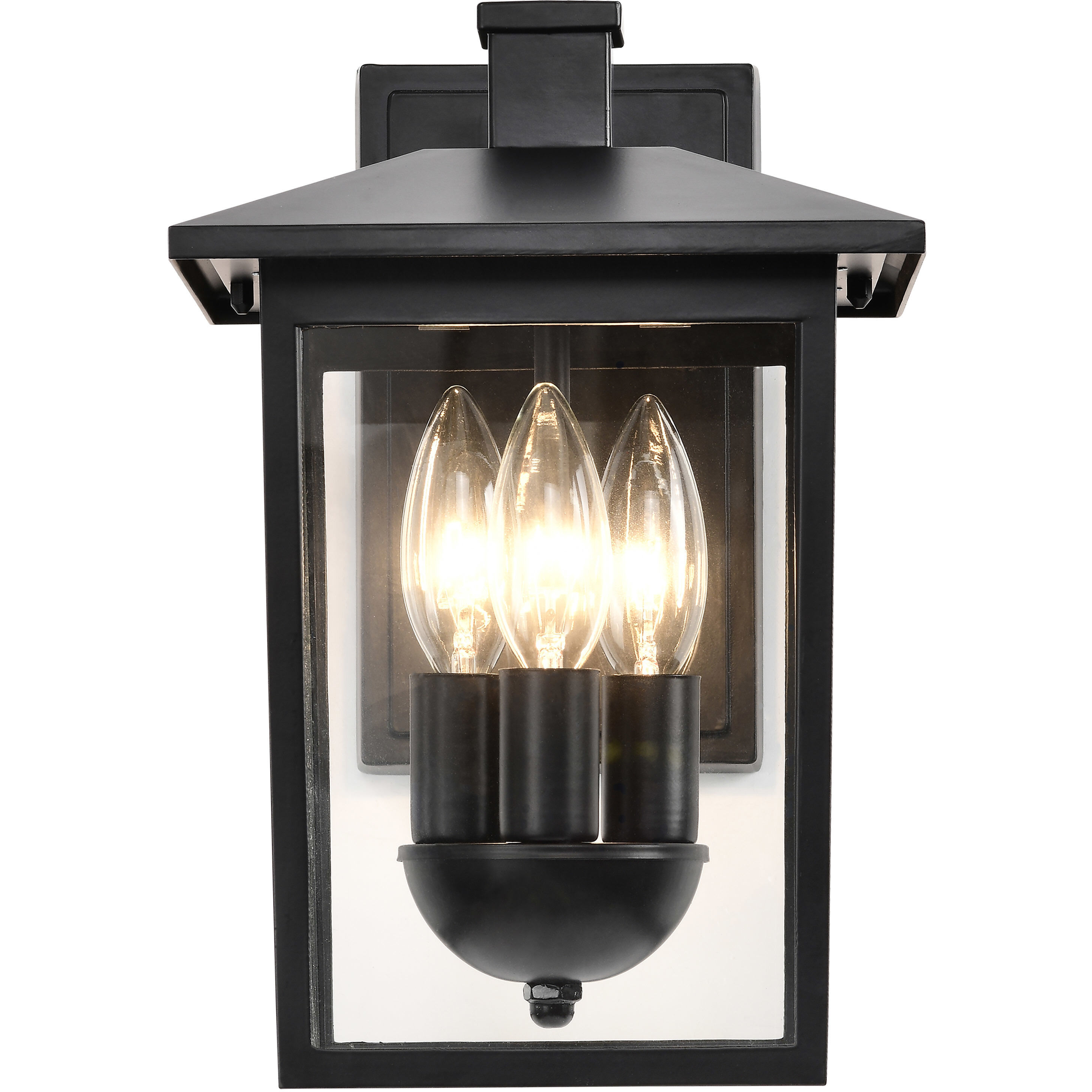 Jamesport 11 inch Matte Black Outdoor Wall Lantern, Small