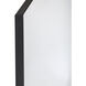 Stretched Octagon Mirror 35 X 24 inch Black-Powder Coated Mirror