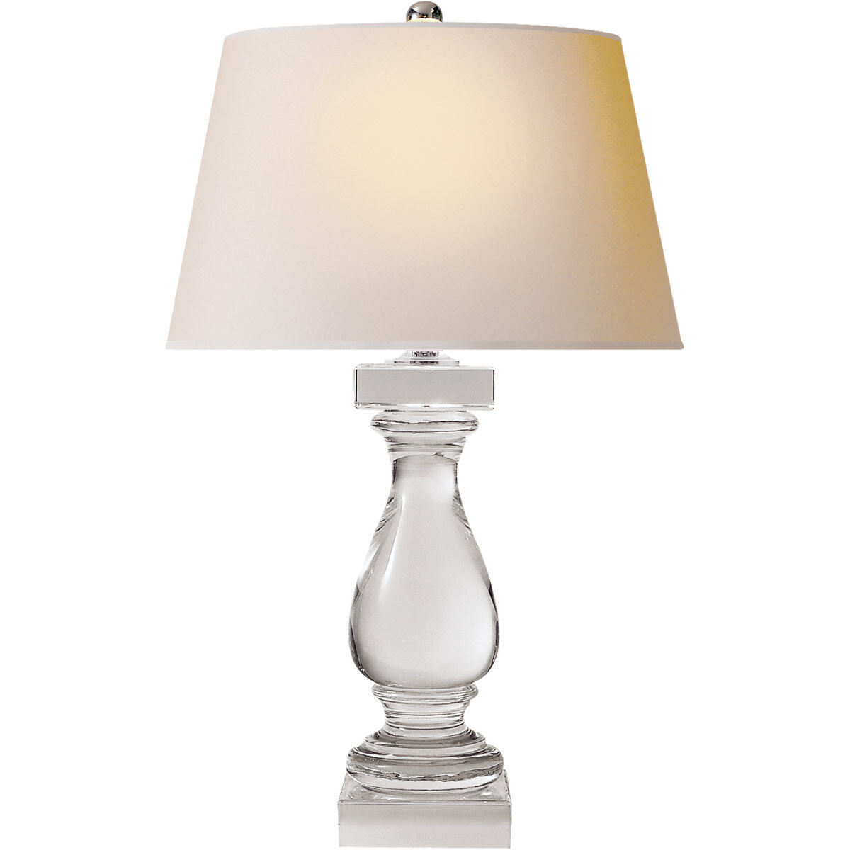 Chapman & Myers Balustrade 27 inch 150.00 watt Crystal Table Lamp Portable Light in Natural Paper