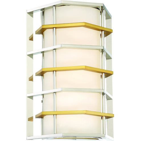 Levels LED 9 inch Polished Nickel W/Honey Gold Wall Sconce Wall Light