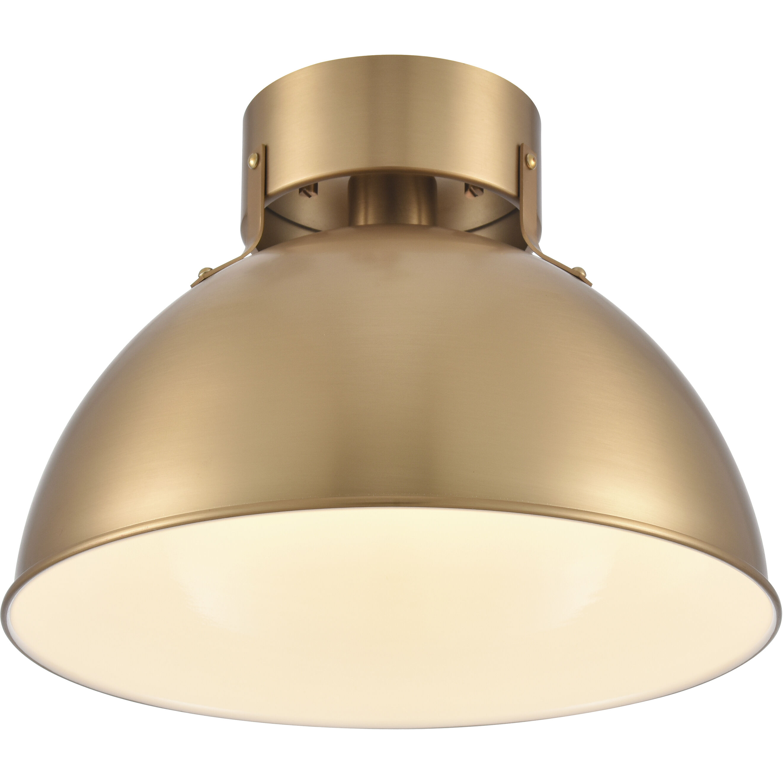 Zayne 1 Light 12 inch Brushed Gold Semi Flush Mount Ceiling Light
