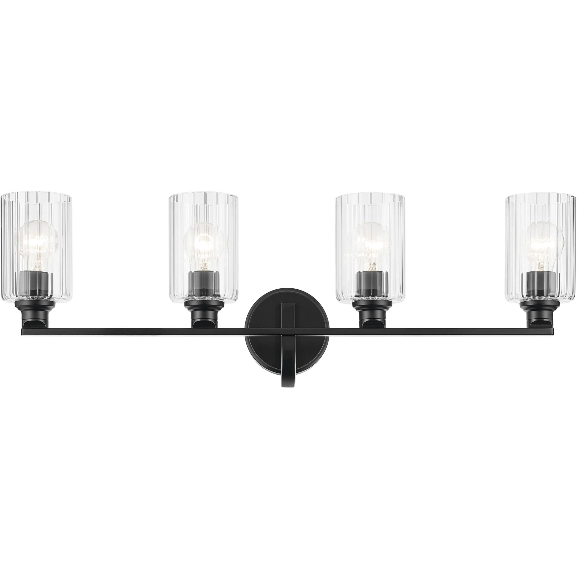 Gioe 4 Light 32.25 inch Black Vanity Light Wall Light