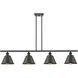 Ballston Smithfield 4 Light 48 inch Antique Brass Island Light Ceiling Light, Ballston