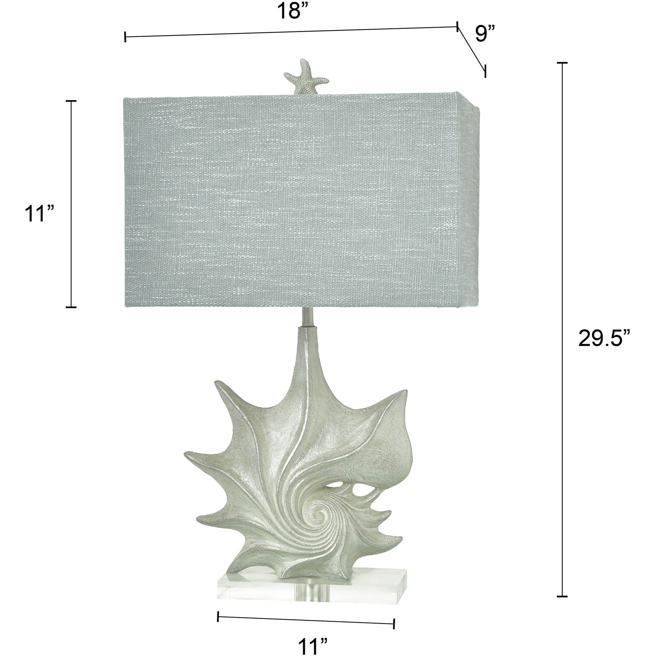 Anartia 29.5 inch 100 watt Cream and Silver Table Lamp Portable Light