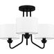 Ainsdale 3 Light 18 inch Matte Black Semi-Flush Mount Ceiling Light