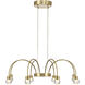 Yep Vario 8 Light 25.25 inch Titanium Gold Chandelier Ceiling Light