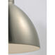 Cora 1 Light 7 inch Satin Nickel Single Pendant Ceiling Light