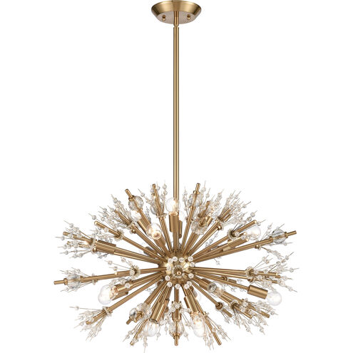 Starburst 19 Light 26 inch Satin Brass Chandelier Ceiling Light