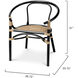 Saltwater Black & Natural Rattan Arm Chair in Black and Natural Rattan