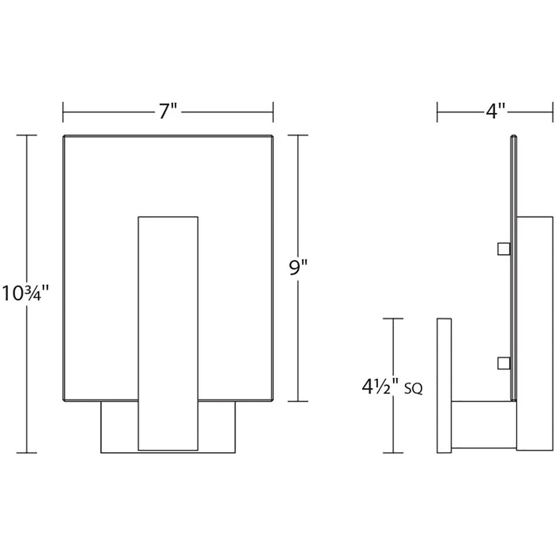 Midtown LED 9 inch Textured White Indoor-Outdoor Sconce, Inside-Out
