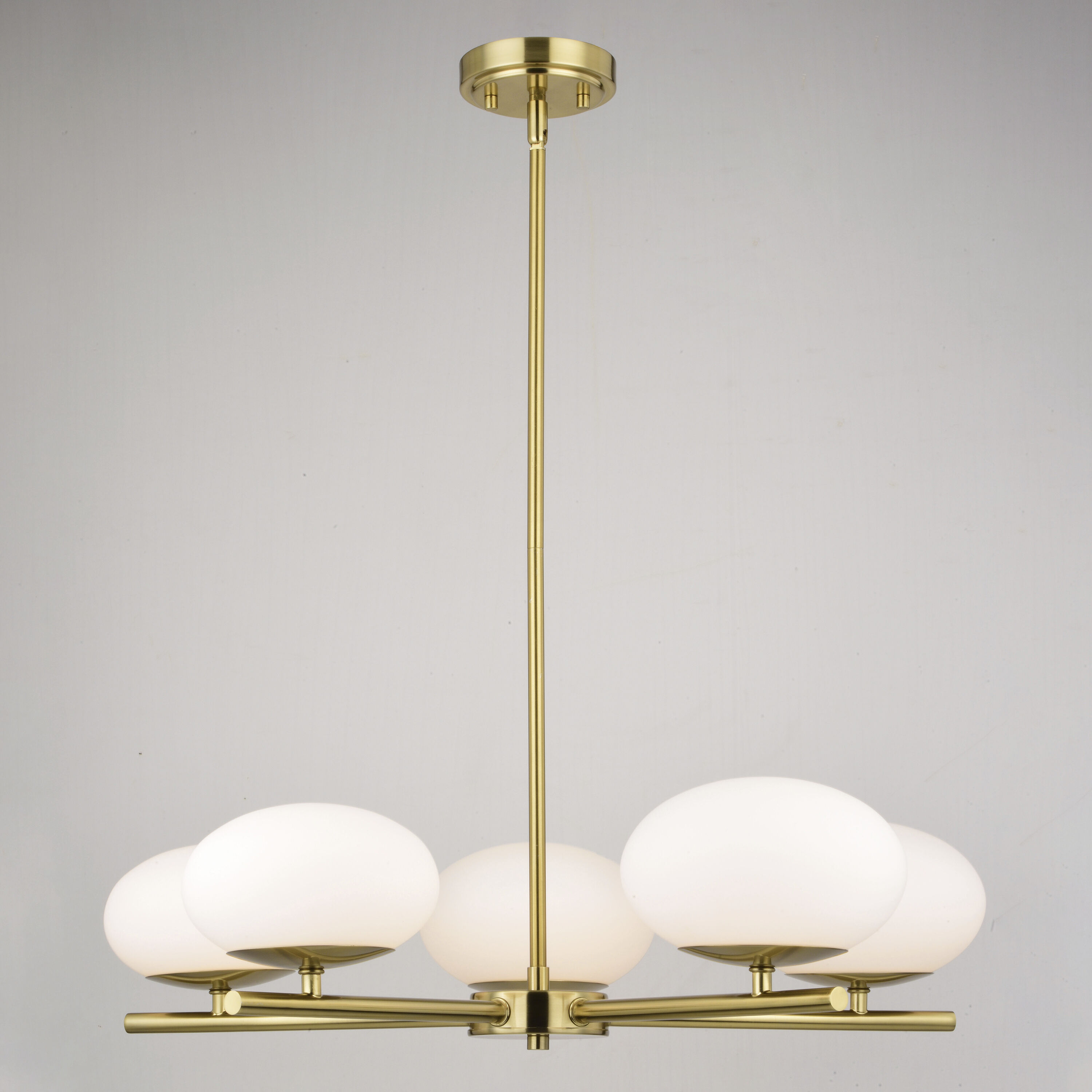 Sloane LED 27 inch Satin Brass Chandelier Ceiling Light