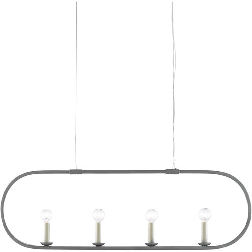 Burnley 4 Light 38 inch Hiroshi Gray Chandelier Ceiling Light