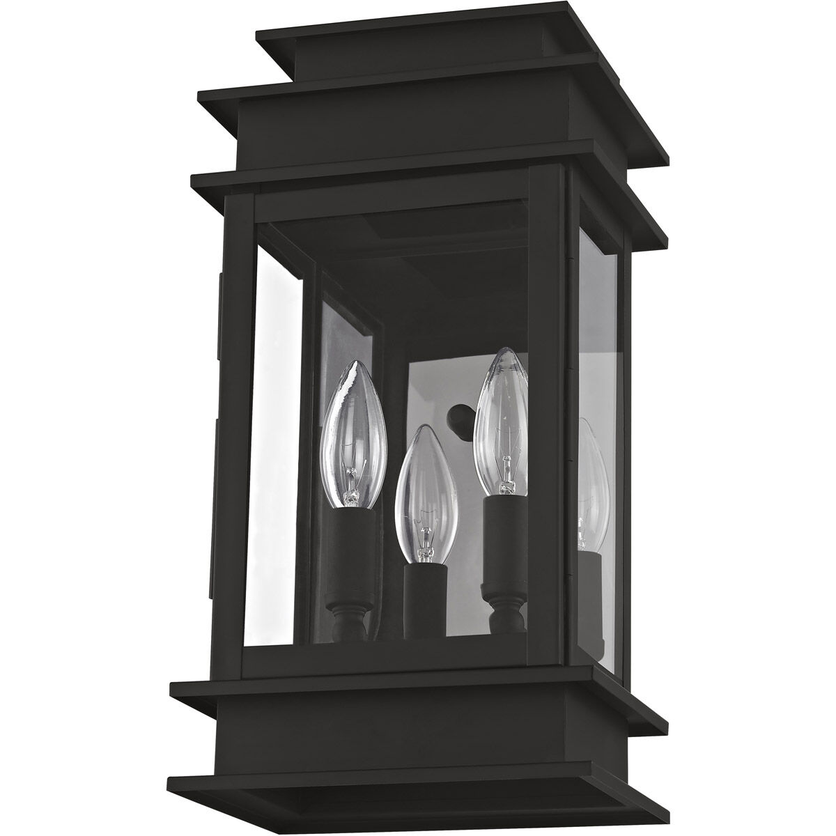 Princeton 2 Light 14 inch Black Outdoor Wall Lantern