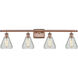 Ballston Conesus LED 36 inch Antique Copper Bath Vanity Light Wall Light, Ballston