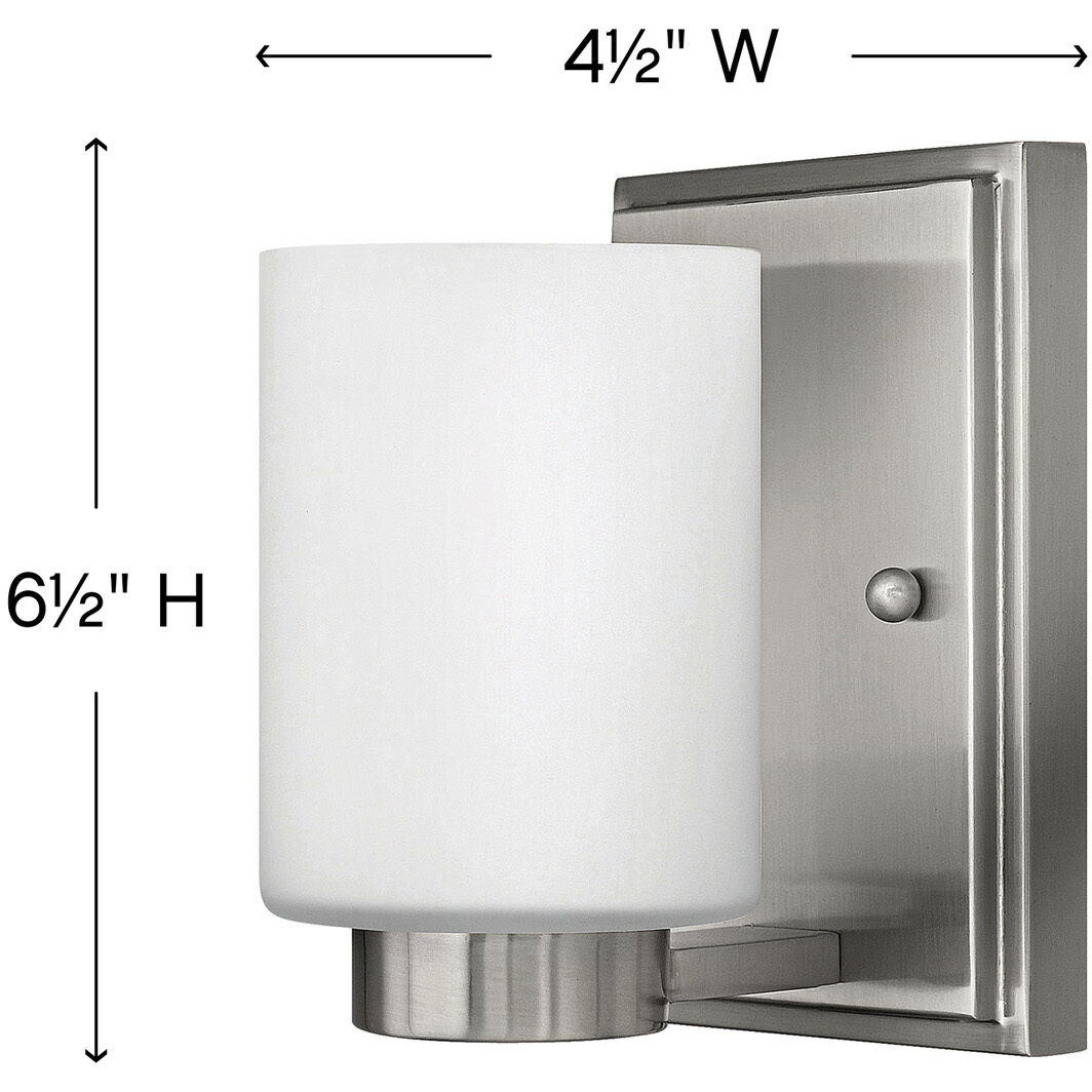 Miley LED 5 inch Brushed Nickel Vanity Light Wall Light