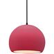 Radiance 1 Light 7 inch Cerise and Matte Black Pendant Ceiling Light