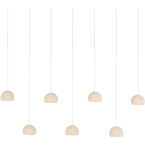 Virtu 7 Light 57 inch Natural/Silver Multi-Drop Pendant Ceiling Light