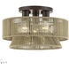 Florell 3 Light 15 inch English Bronze Semi Flush Mount Ceiling Light, Large