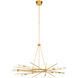 Chapman & Myers Stellar LED 40 inch Gild Radial Chandelier Ceiling Light