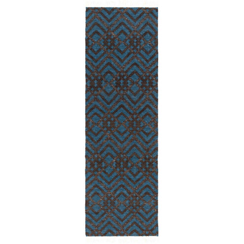 Marinda 72 X 48 inch Cream, Dark Blue, Dark Brown, Metallic - Silver Rug