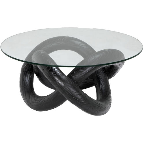 Phobos 35 X 35 inch Black Burnt Fiber Cement Coffee Table