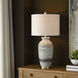 Frank 32 inch 100 watt Soyala Bronze and Light Oatmeal Table Lamp Portable Light