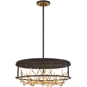 Aerie LED 30.5 inch Gold and Black Chandelier Ceiling Light