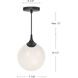 Alora Mood Nouveau Pendant Ceiling Light in Aged Gold