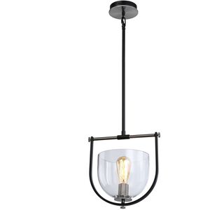 Cheshire 1 Light 8.25 inch Black and Nickel Pendant Ceiling Light