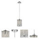 Terra 1 Light 5.91 inch Chrome Pendant Ceiling Light in 1.2
