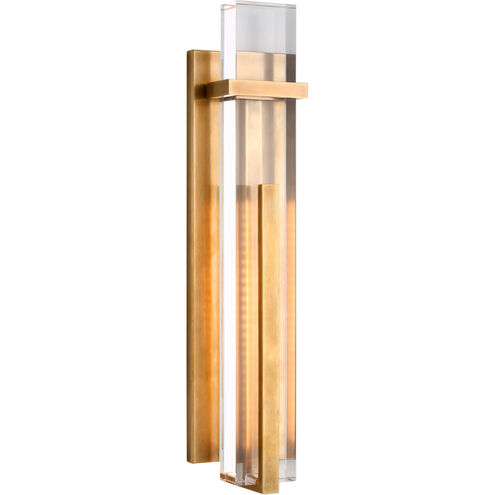 Ian K. Fowler Malik LED 4.5 inch Hand-Rubbed Antique Brass Sconce Wall Light in Clear Glass, Large