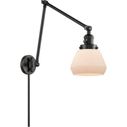 Fulton 30 inch 60.00 watt Matte Black Swing Arm Wall Light, Franklin Restoration