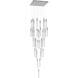 Original Glacier Avenue LED 36 inch Polished Chrome Multi Port Pendant Ceiling Light in Bubbled