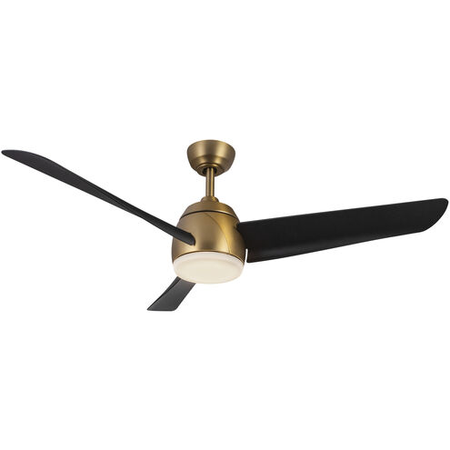 Thalia 54 inch Brushed Gold and Matte Black Ceiling Fan