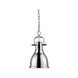 Duncan 1 Light 9 inch Chrome Mini Pendant Ceiling Light, Small