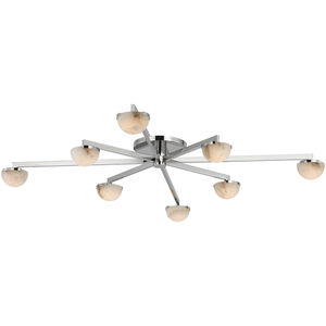 Kelly Wearstler Pedra LED 48 inch Polished Nickel Staggered Arm Flush Mount Ceiling Light, Extra Large