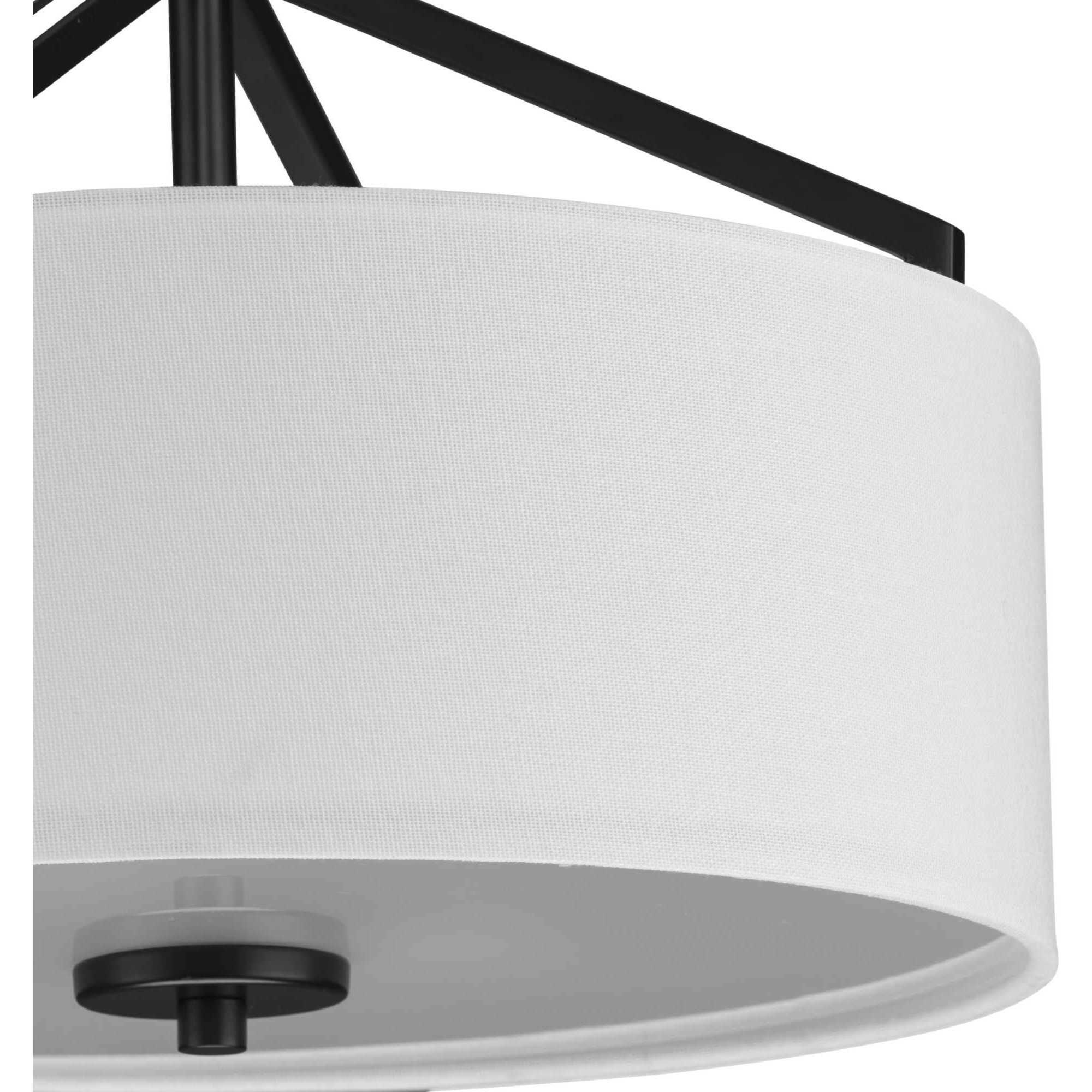 Goodwin 2 Light 13 inch Matte Black Semi-Flush Mount Convertible Ceiling Light